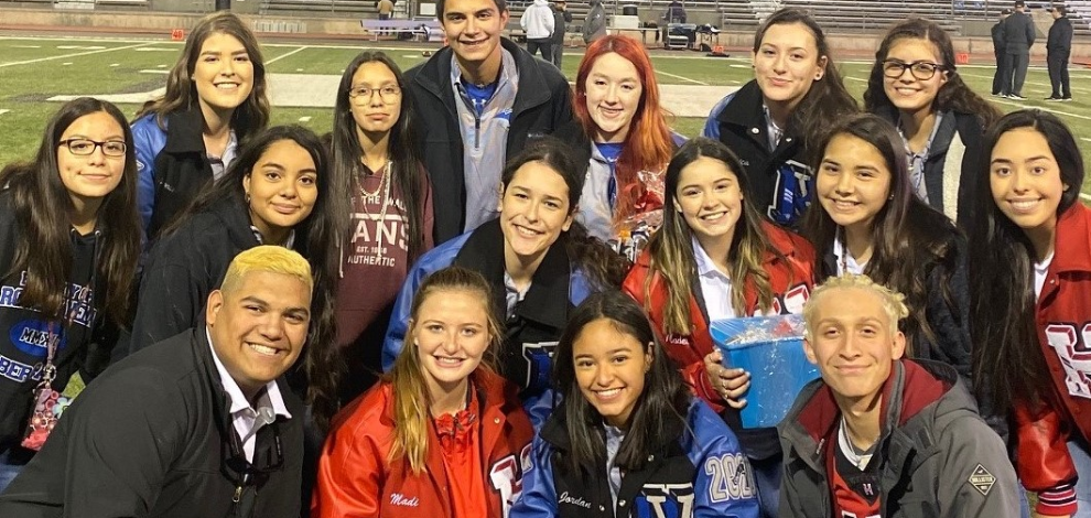 Students getting together for the big game